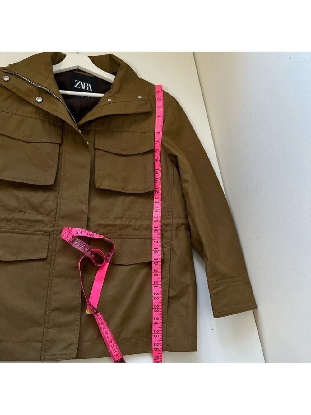 NWOT ZARA COLLECTION Pocket Jacket Water Repellent Barn/Utility Jacket Size M - Picture 12 of 16